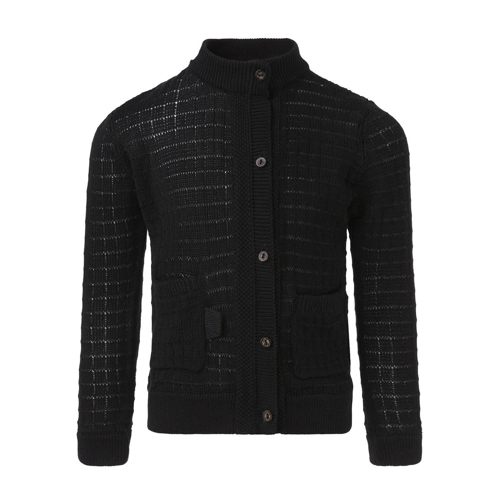 The Buttoned Summer Cardigan — Black