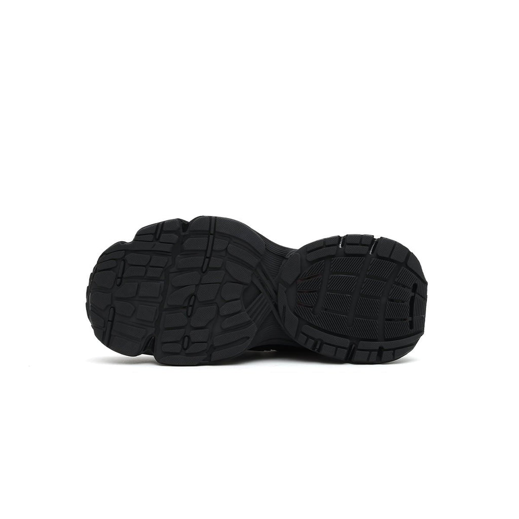 Women's Black Retro Platform Sneakers – Star Detail